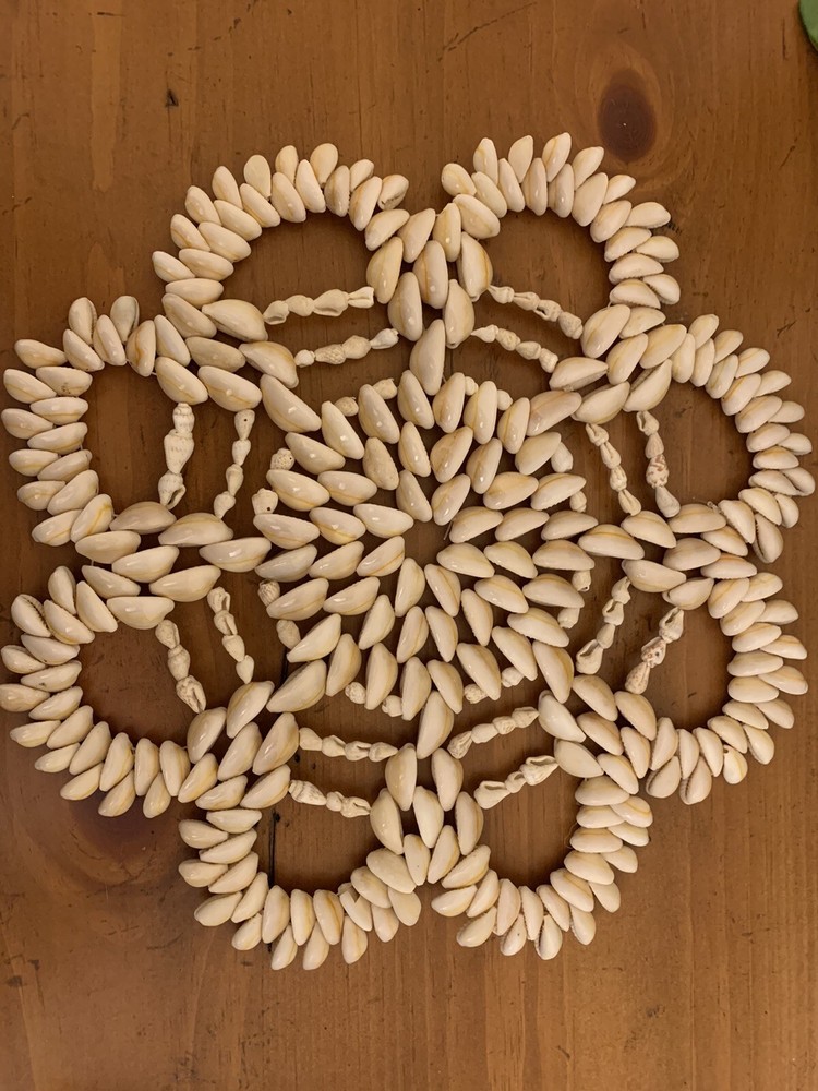 Sea Shell Trivet Hot Plate Doily Nautical Ocean Beach Decor 9”Vintage