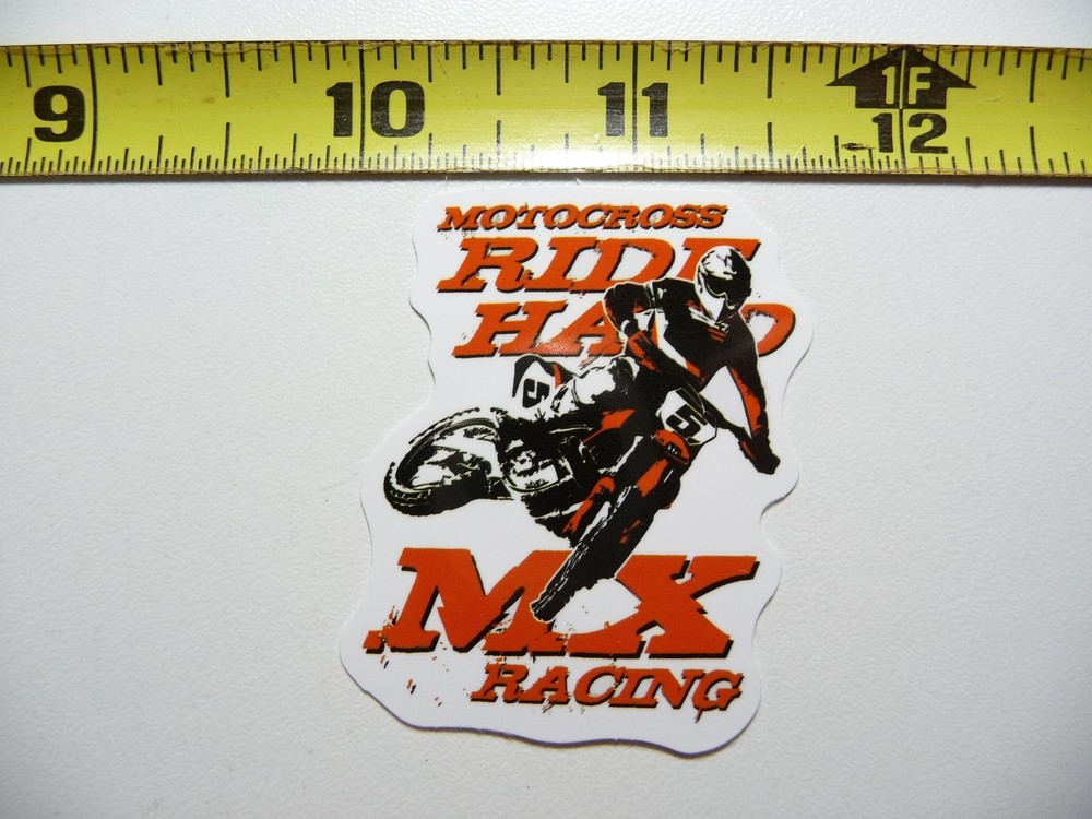 Motocross Ride Hard Team Vet Motorcycle Sticker Decal