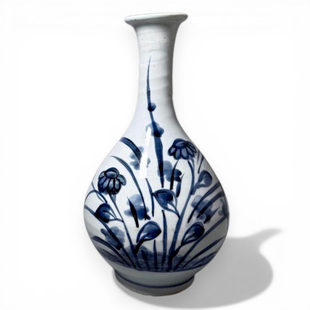 Imari Porcelain Vase Meiji Period 19th C Japanese Antique Ceramic Bottle 9.6 in