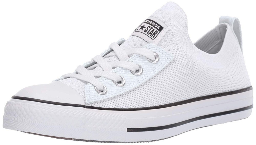 Converse Women’s Chuck Taylor All Star Shoreline Knit Slip-On, White/Black/White