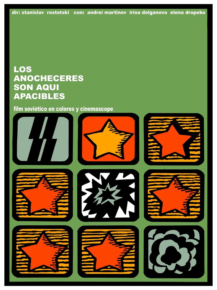 Anocheceres apacibles Movie Decor Poster. Graphic Art. Film Interior Design 3021