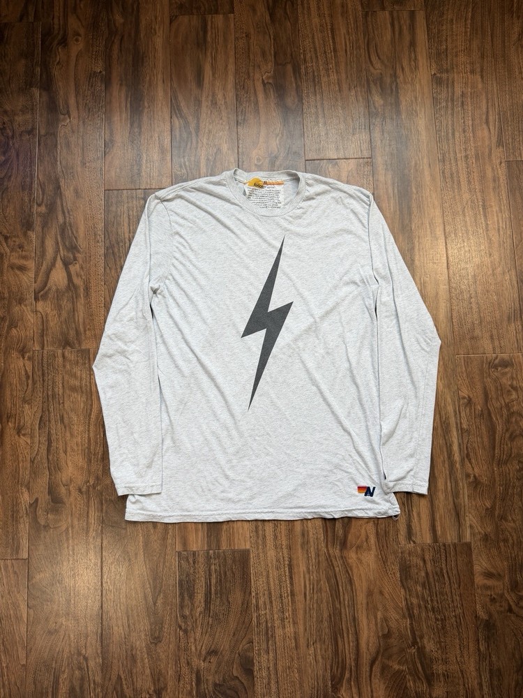 Aviator Nation Lightning Bolt Long Sleeve T Shirt Size XL