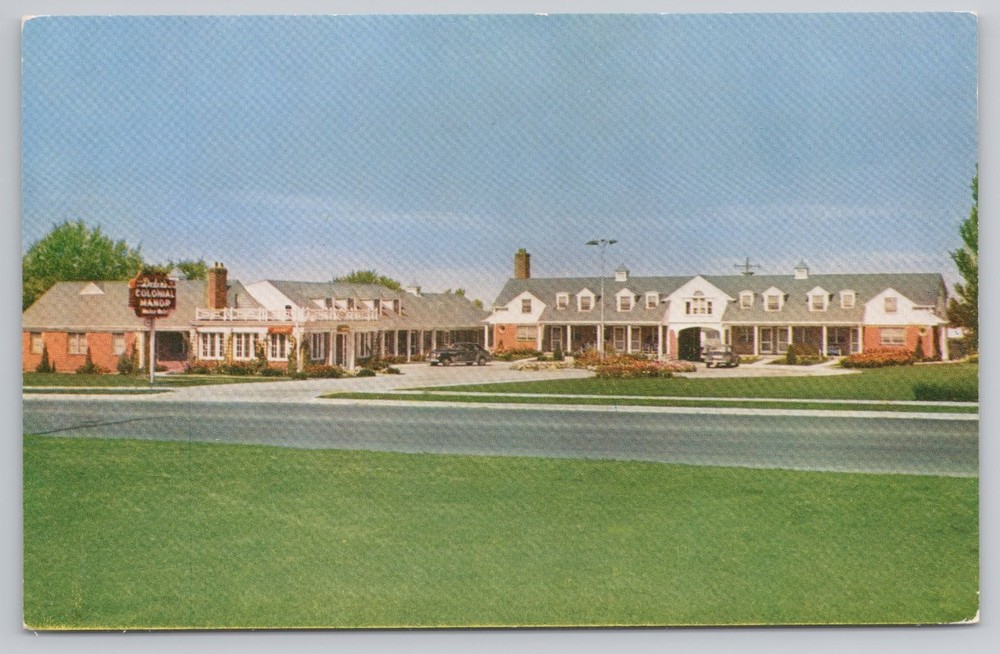 Deters Colonial Manor Hotel Denver CO Colorado Motel Postcard