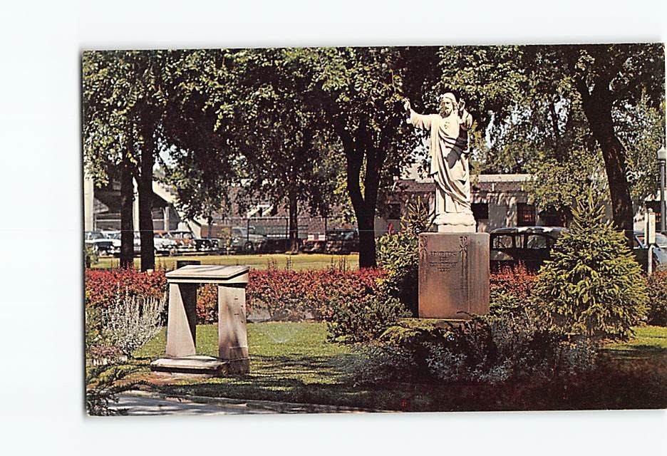 Postcard Sacred Heart Square University of Detroit Michigan USA North America