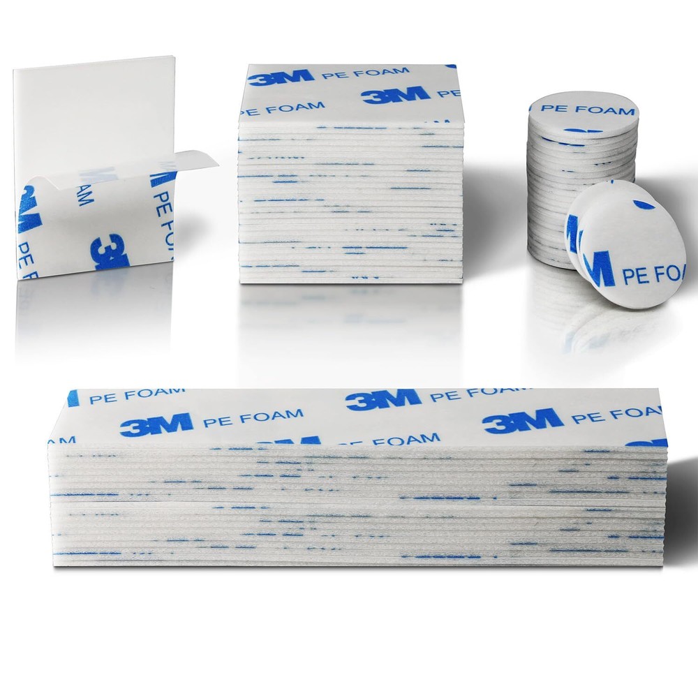 AIHPULUY Double Sided Tape Heavy Duty-140 PCS Pre-Cut Mounting Tape,Squares S...