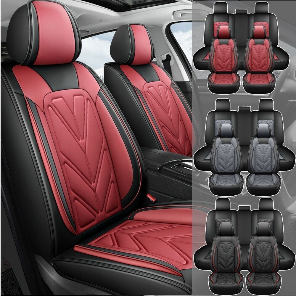 For Toyota Camry Leather Car Seat Covers 5-Seats Front Rear Protectors Cushion