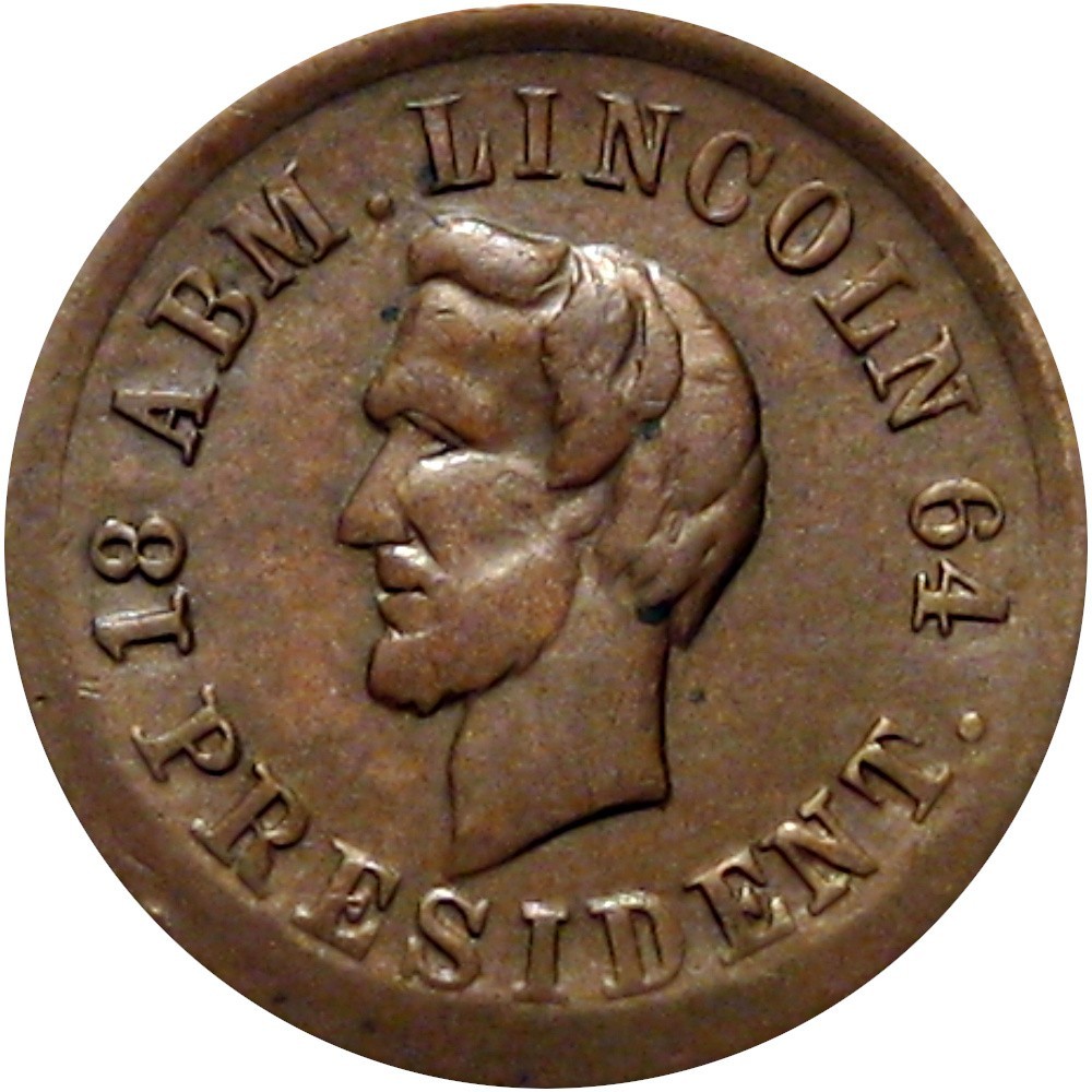 1864 Abraham Lincoln President OK Political Patriotic Civil War Token