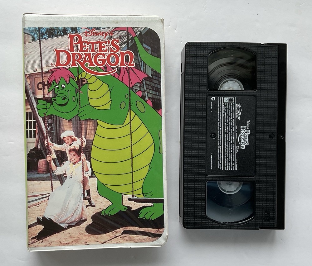 Walt Disney’s Pete's Dragon VHS Video Tape VTG Clamshell Mickey Rooney