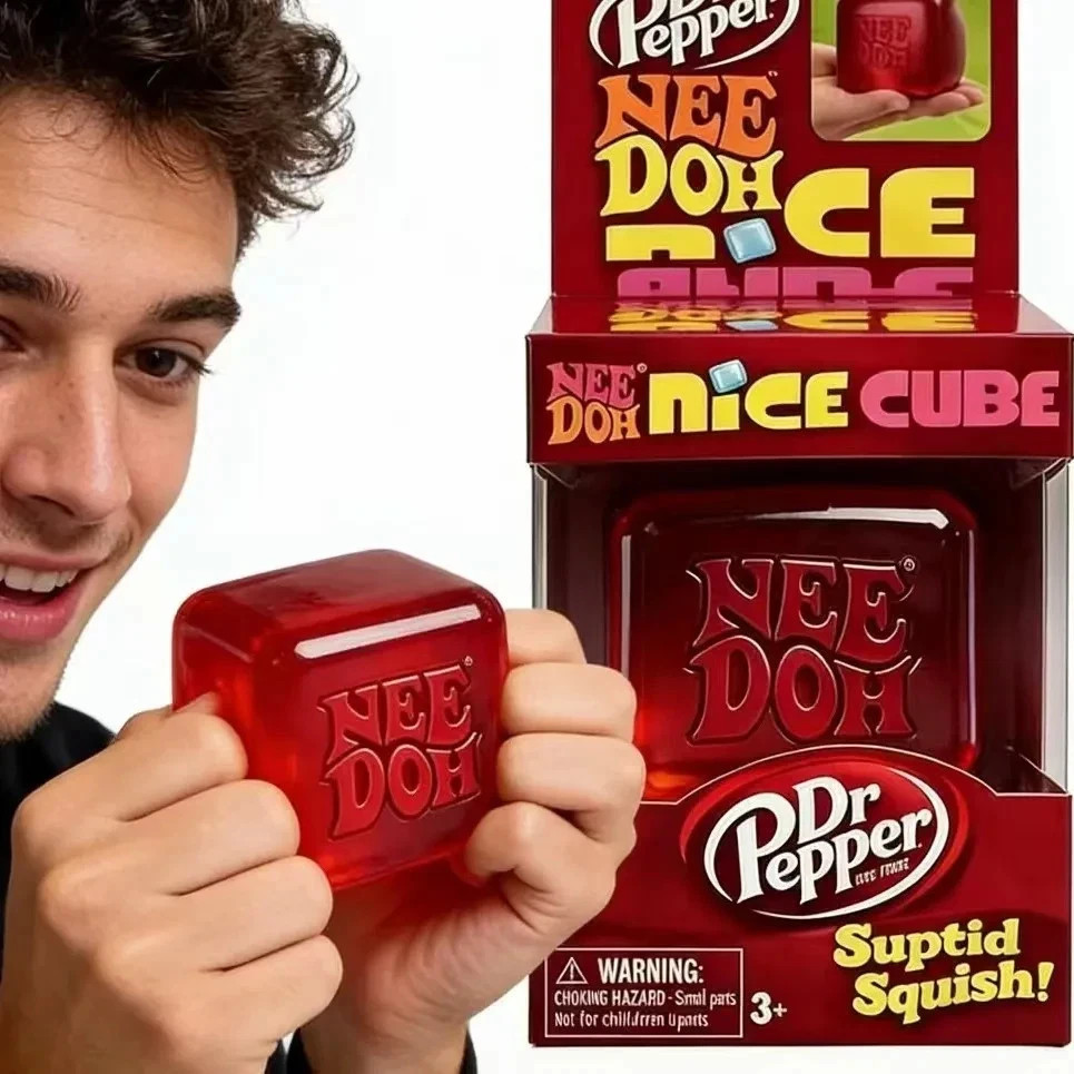 Schylling NeeDoh Nice Cube – Squeezable Sensory Fidget for Stress Relief