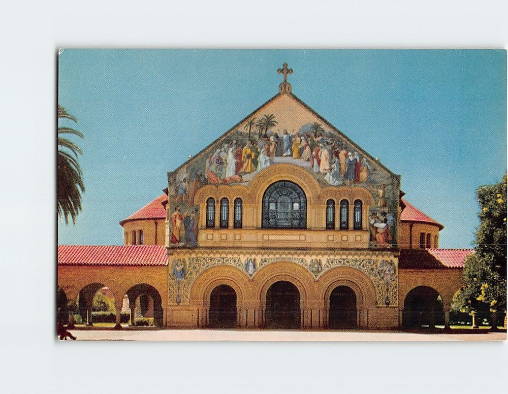 Postcard Stanford University Memorial Church California USA