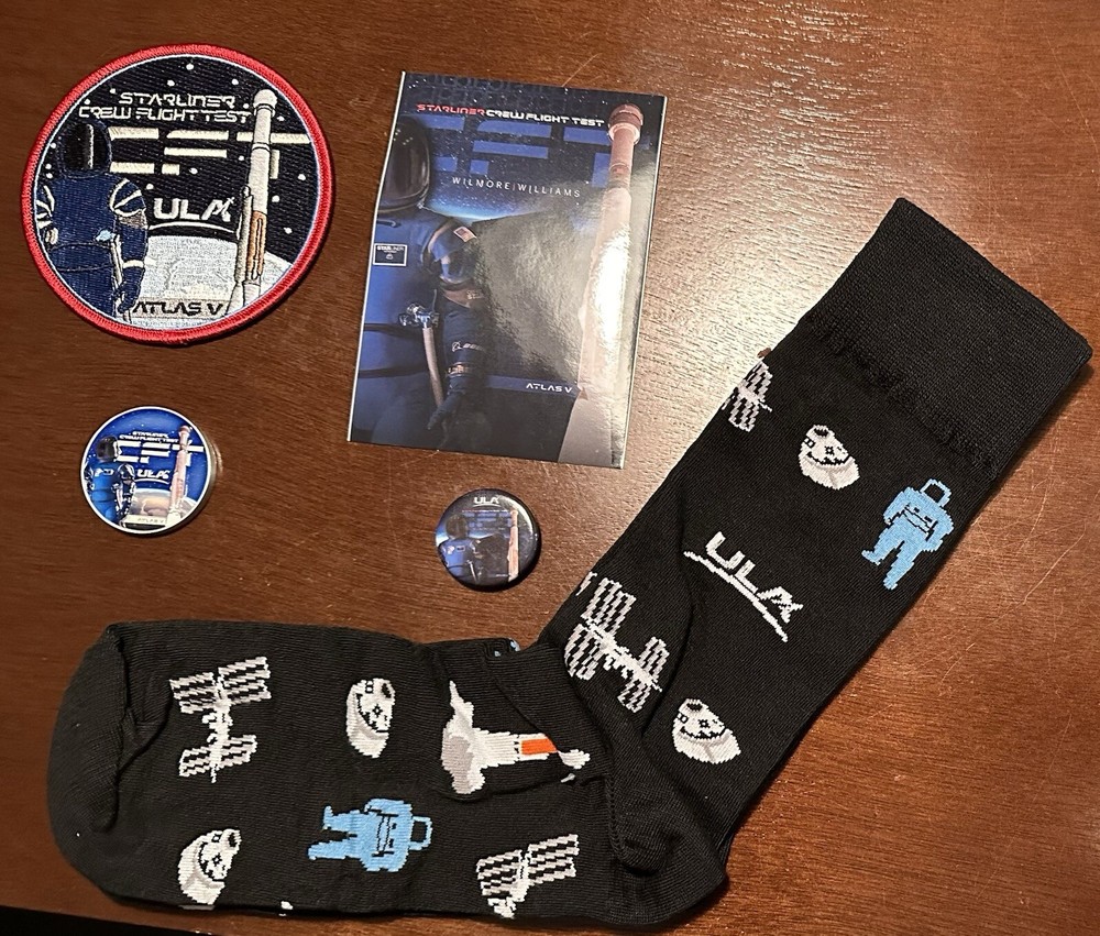 Boeing Starliner CFT Crew Flight Coin Patch Magnet Decal Socks! ULA Atlas V NASA