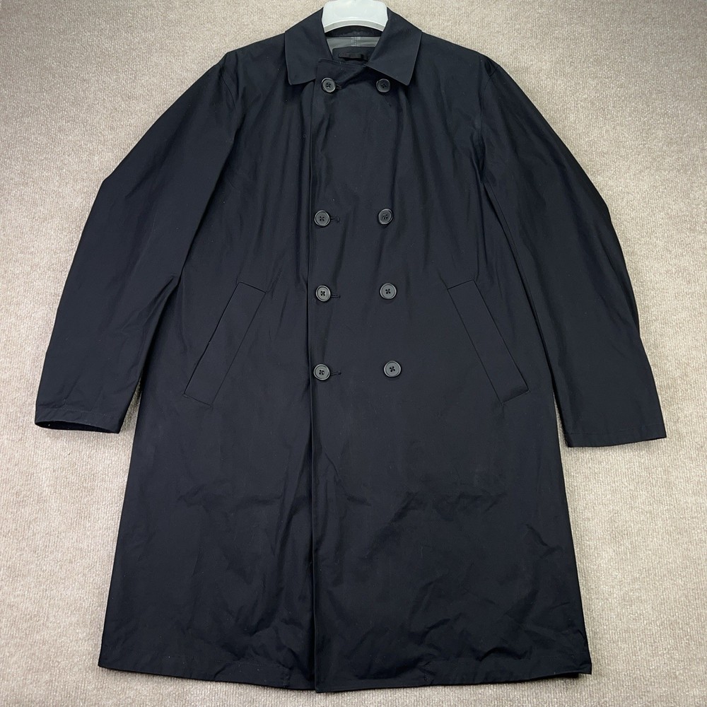 UNIQLO U Lemaire BlockTech A-Line Trench Coat Water-Resistant Black Men's M