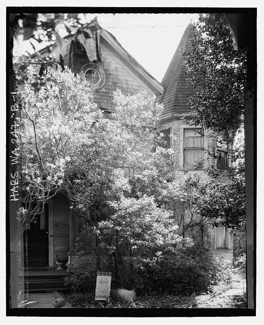 HARMON HOUSE ELEVATION VIEW WEST FAÇADE OCTAGONAL TOWER. house was
