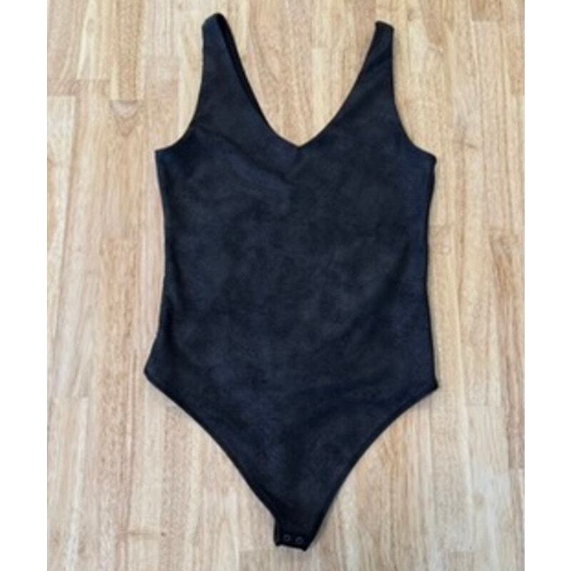 Abercrombie & Fitch Women's Soft A&F Collection Faux Leather body-suit Med