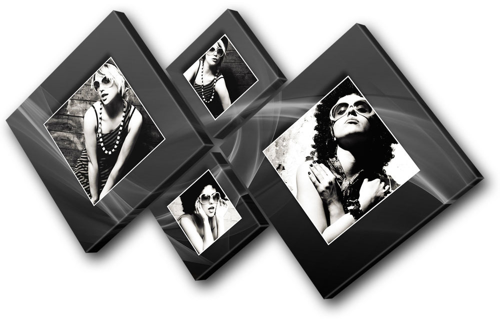 Fashion Sexy retro vintage woman   CANVAS WALL ART Picture Print VA