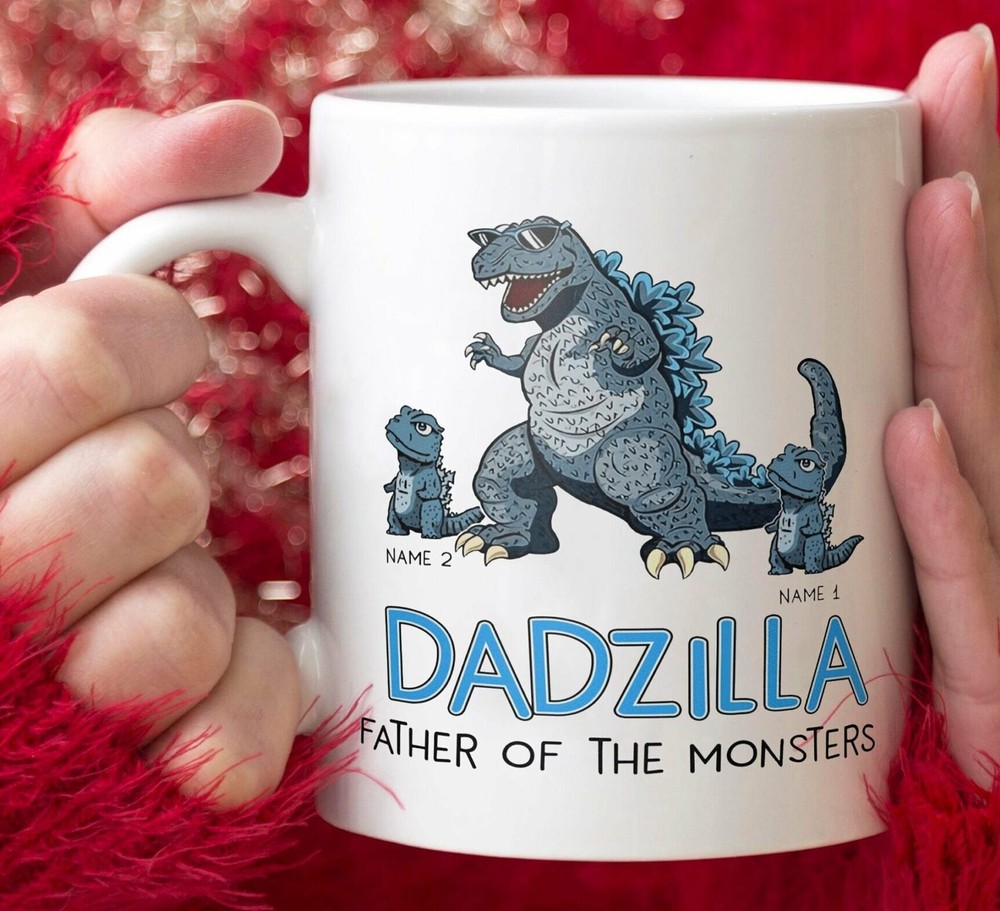 Personalized Dadzilla Mug Father Of The Monsters Fathers Day Gift For Dad Funny