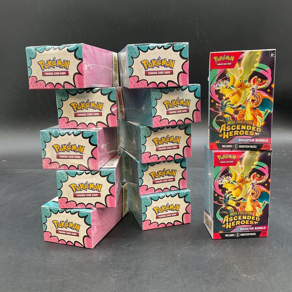 Lot of (12) Pokemon TCG Ascended Heroes ME02.5 Booster Bundles SEALEDPROBSTEIN is actively accepting consignments !!