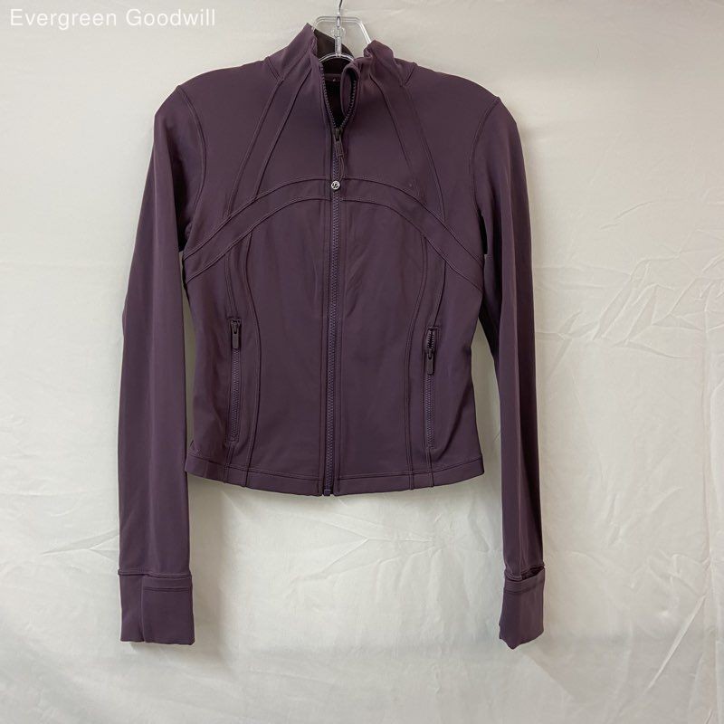 Lululemon Women's Purple Thumbholes Define Cropped Nulu Full-Zip Jacket Size 6