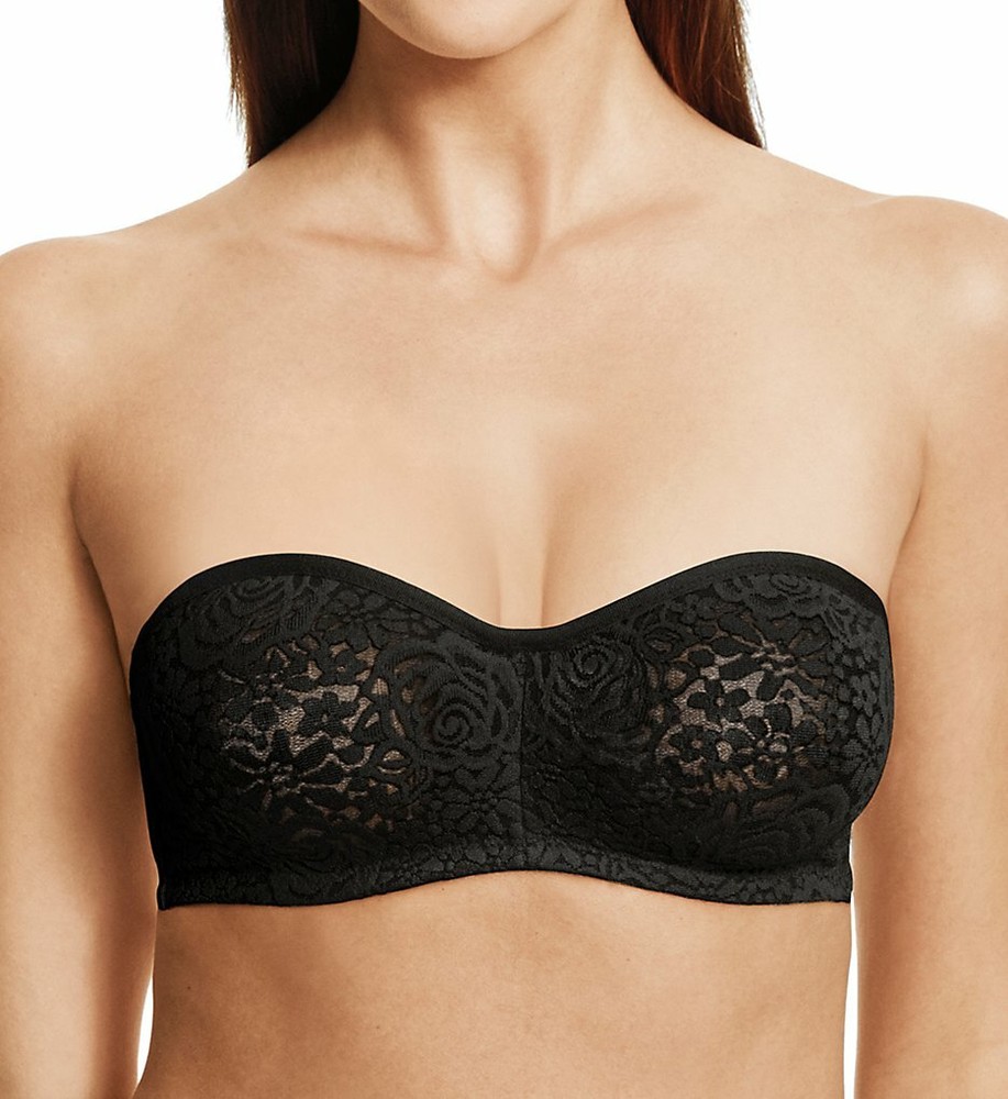 WACOAL 34D #854205 HALO LACE STRAPLESS CONVERTIBLE UNDERWIR, BLACK, NWT