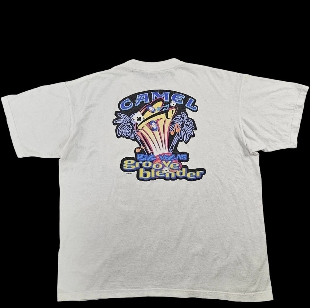 Vintage Camel Cigarettes Tshirt Mens Size XL 1996 Big Veags Groove Blender READ⬇