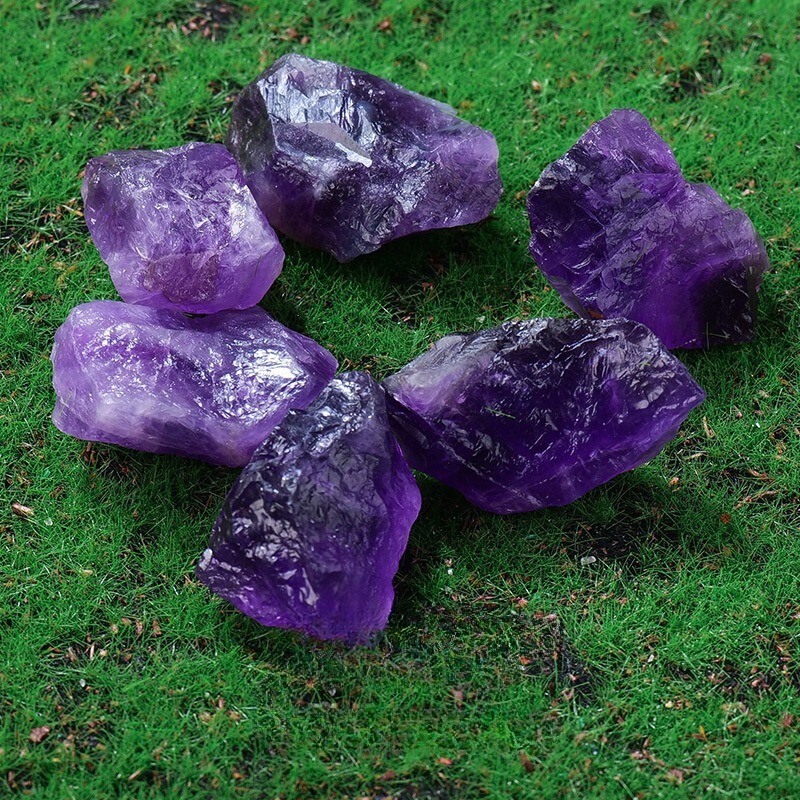 Raw Rough Deep Purple Quartz Crystal Chunk Healing Mineral Rocks Gifts 100g