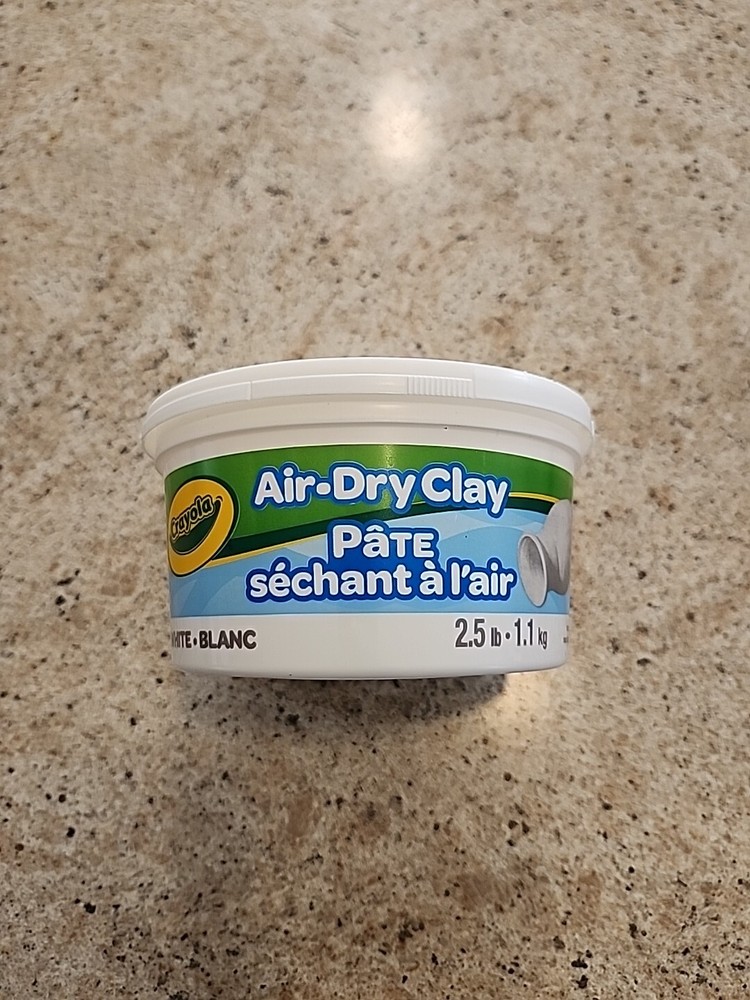Crayola BS575050 Air Dry Clay White 2.5lb Bucket