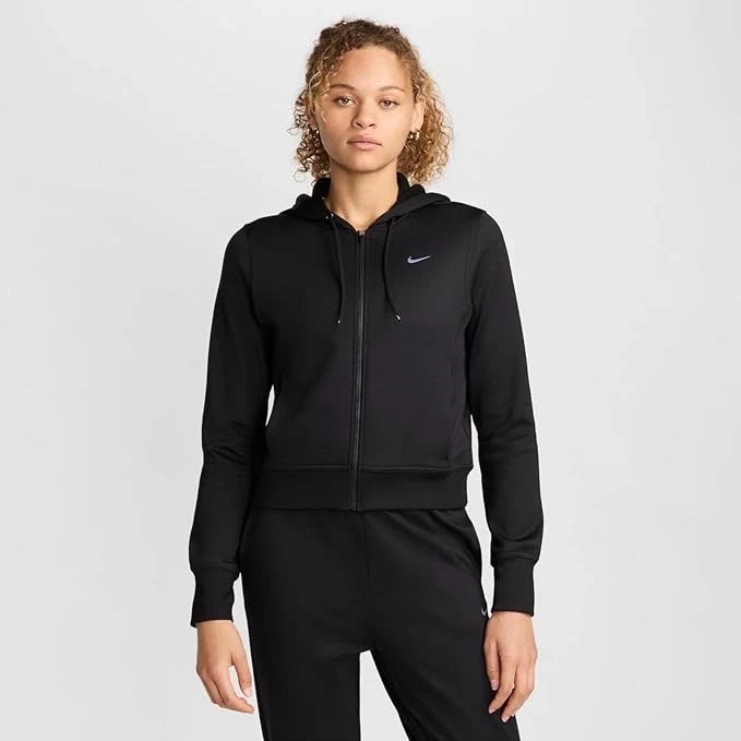 Nike One Therma-Fit Zip Hoodie Women Black   Size: XS