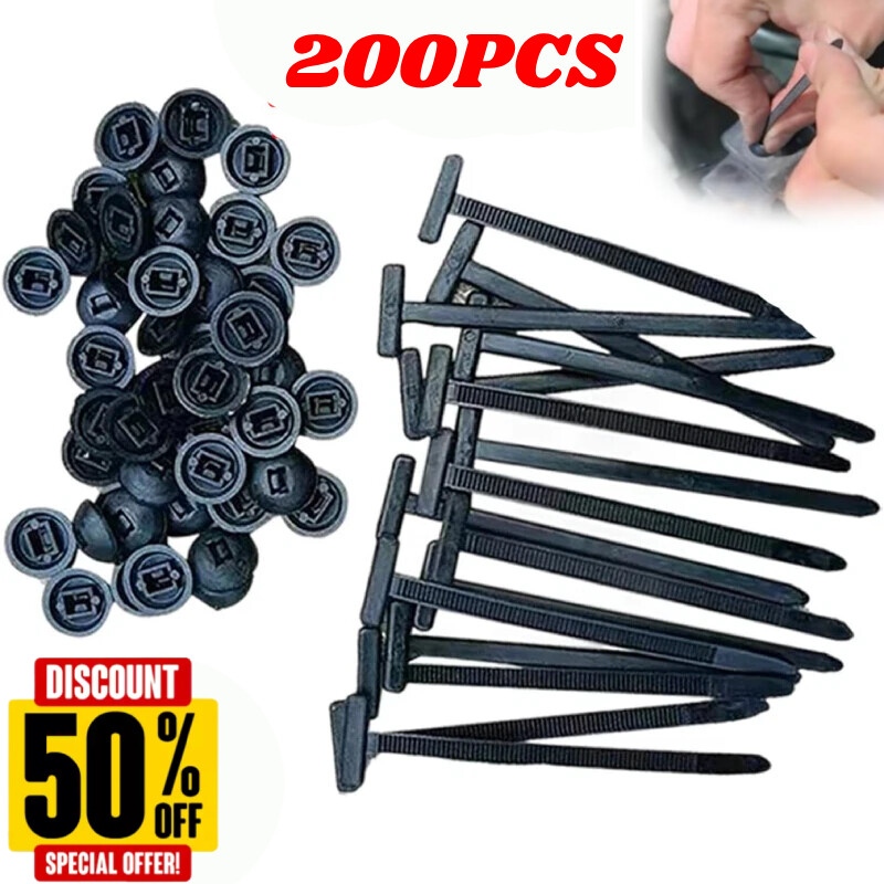 Heavy-Duty 200-Pack Self-Locking Nylon Cable Ties