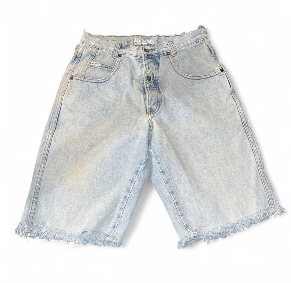 Vintage Guess Light Wash Denim Shorts – Men’s Size 30