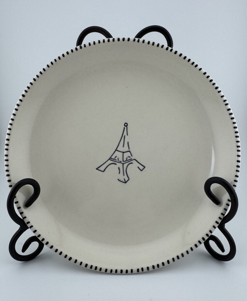 Pottery Barn Paris Eiffel Tower Appetizer/Salad/Dessert/Bread Plate