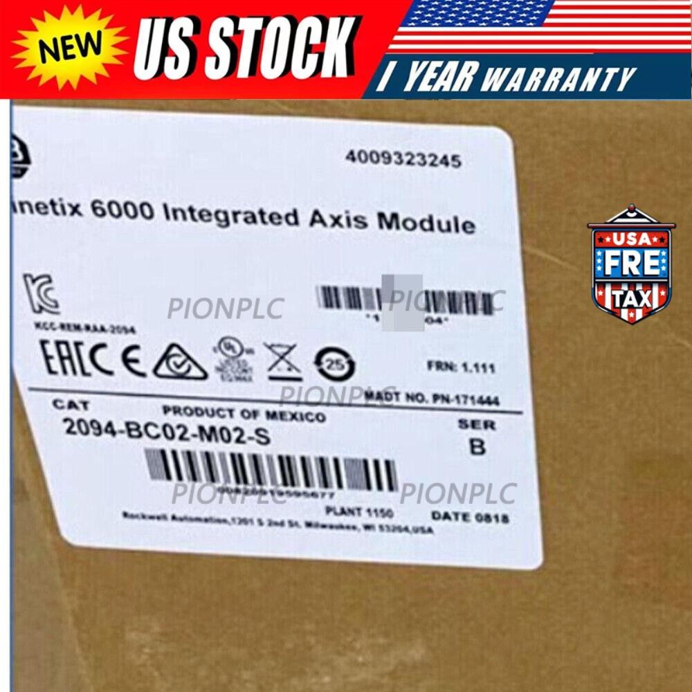 New Sealed AB 2094-BC02-M02-S Kinetix 6000 Integrated Axis Module US Free Tax