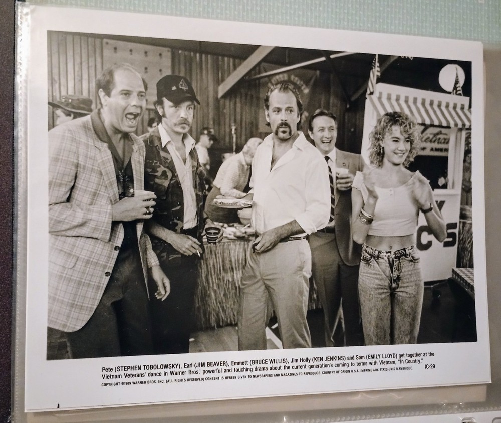1989 Emily Lloyd Bruce Willis In Country Movie 8x10 Glossy Black White Photo Vtg