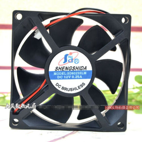 1 Pc. New 8CM 8025 12V 0.25A SD8025SLM chassis ultra-quiet cooling fan