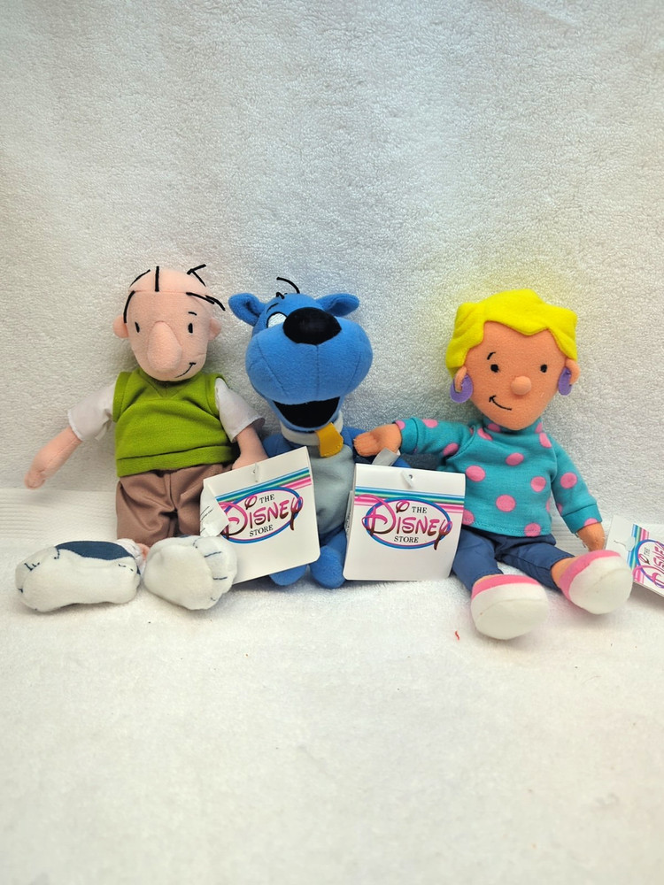 Vtg Disney Store Exclusive Doug/Porkchop/Patti Beanie's New w Tag's (Retired)