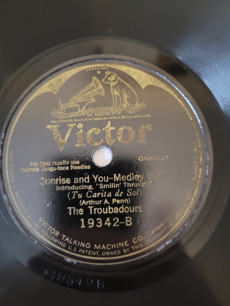 S.S. Leviathan Orch. / Troubadours – Nightingale-Waltz 78 RPM 1924 Victor
