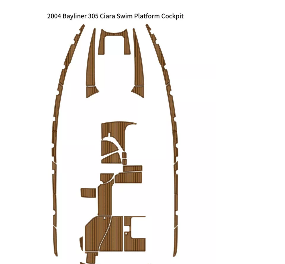 2004 Bayliner 305 Ciara  Cockpit Pads Boat EVA Foam Teak Decking Flooring Mat