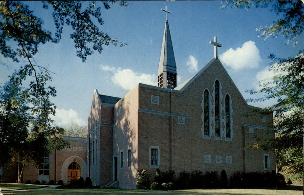 Bethlehem Evangelical Lutheran Church Cleveland Heights Ohio vtg postcard e892