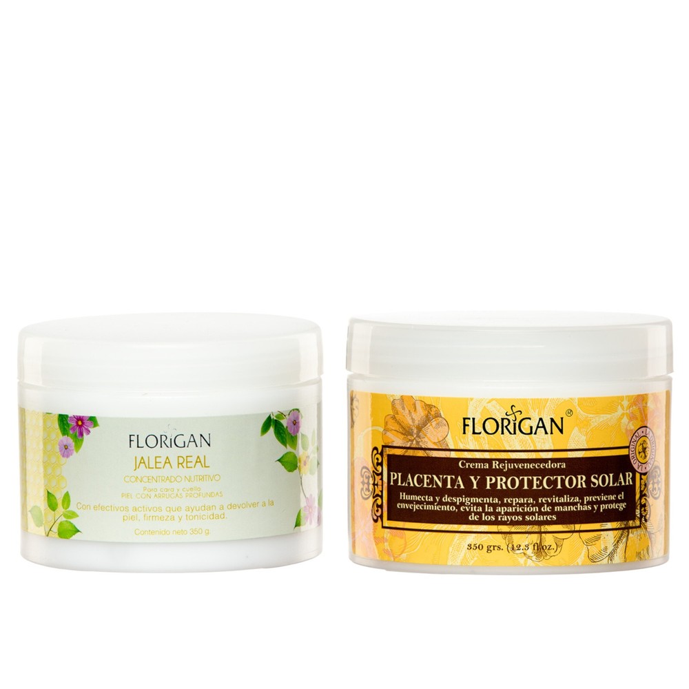 Crema Facial Jalea Real + Crema Facial Placenta y Protector Solar. Florigan.