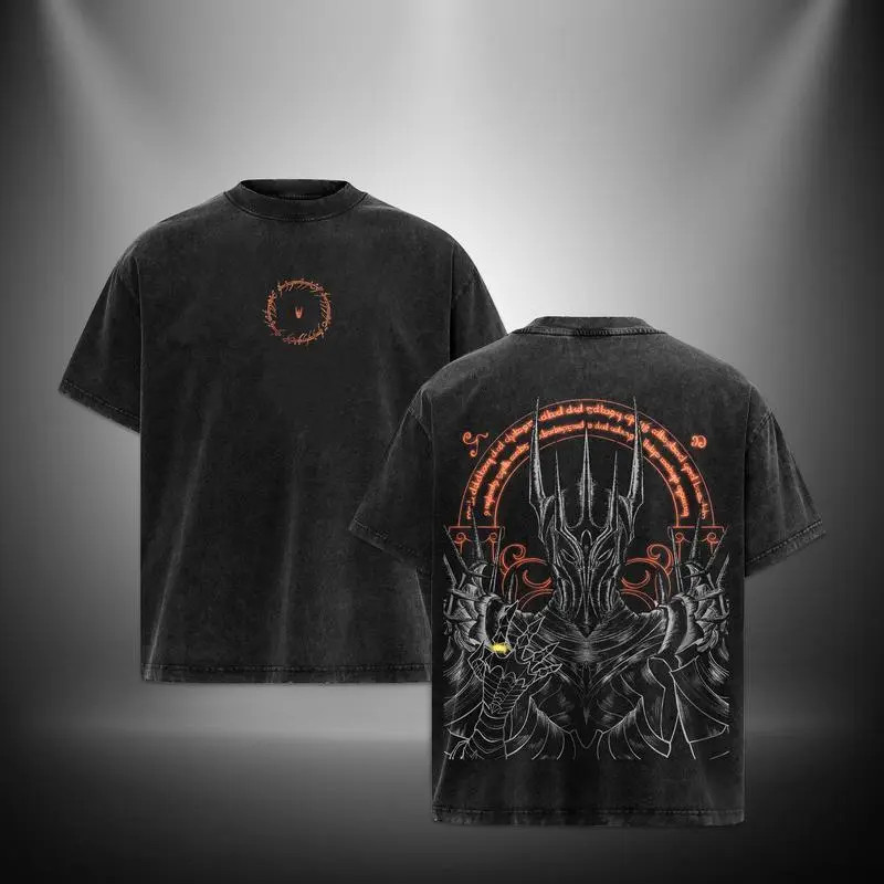 Lord Sauron Lord of the rings Retro Vintage Menswear Gift movie fans Top Apparel