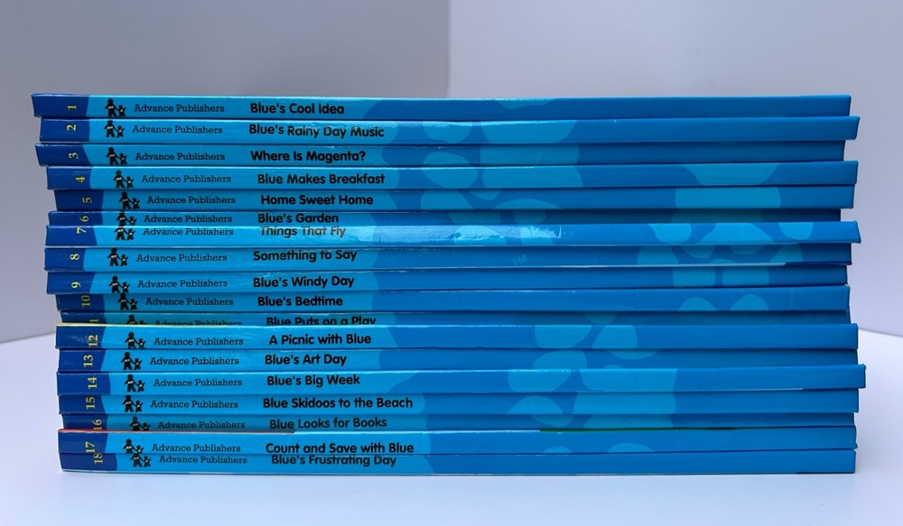 Vtg 2000 Blue's Clues Discovery Series Complete Set of 18 Hardcover Books