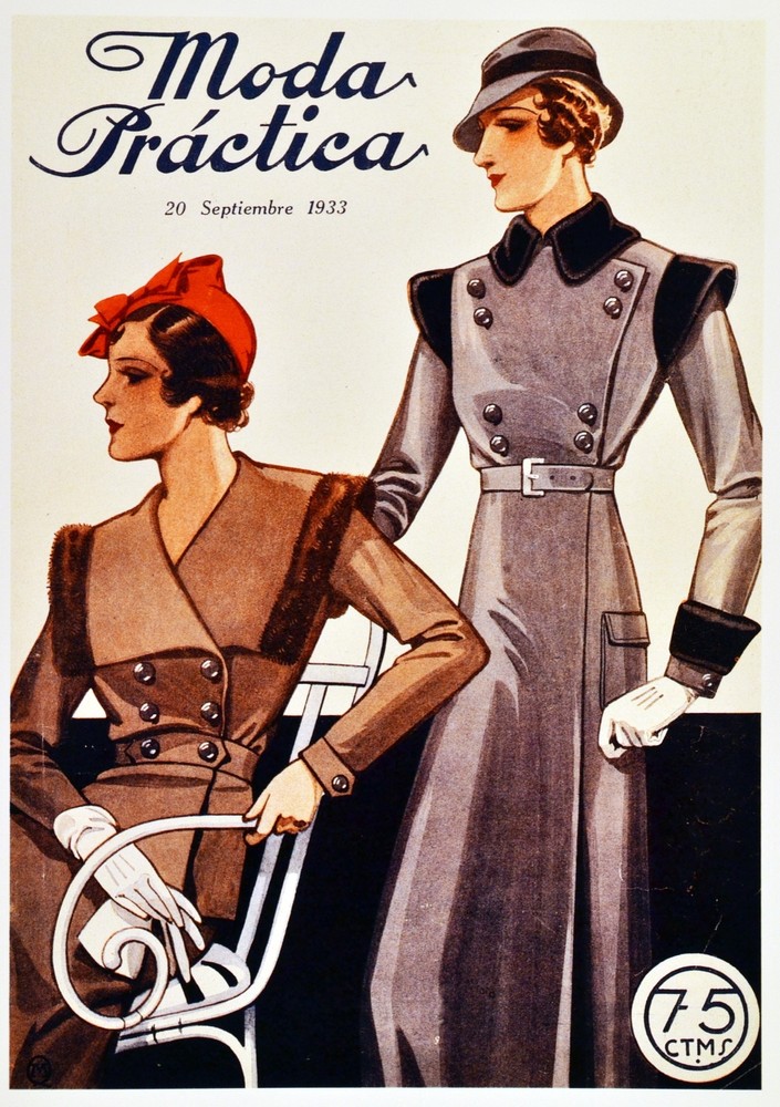 Decoration poster.Interior design Art.Retro fashion.Moda practica.6356