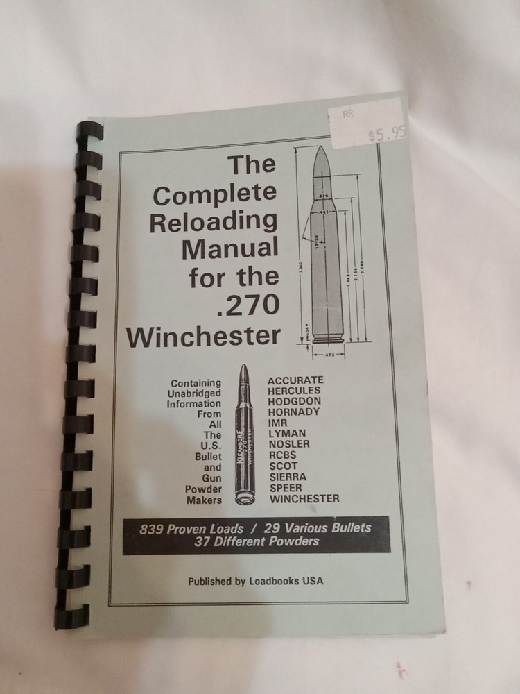 COMPLETE RELOADING MANUAL FOR THE .270 Winchester,