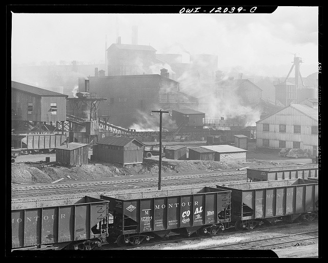 Pittsburgh Pennsylvania 1942 Champion No 1 Coal Cleaning Plant Coal Cars