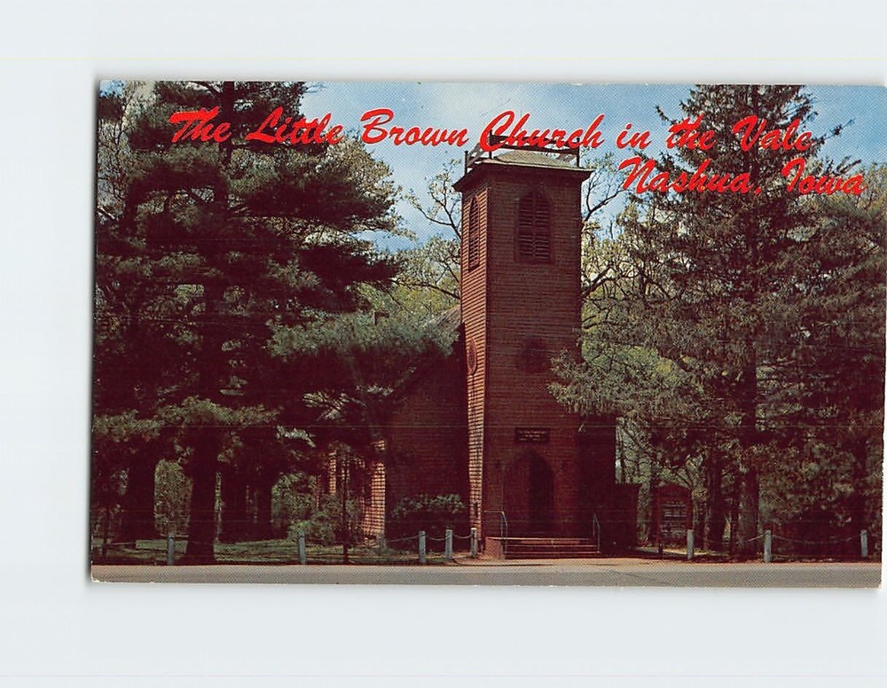 Postcard The Little Brown Church In The Vale Nashua Iowa USA