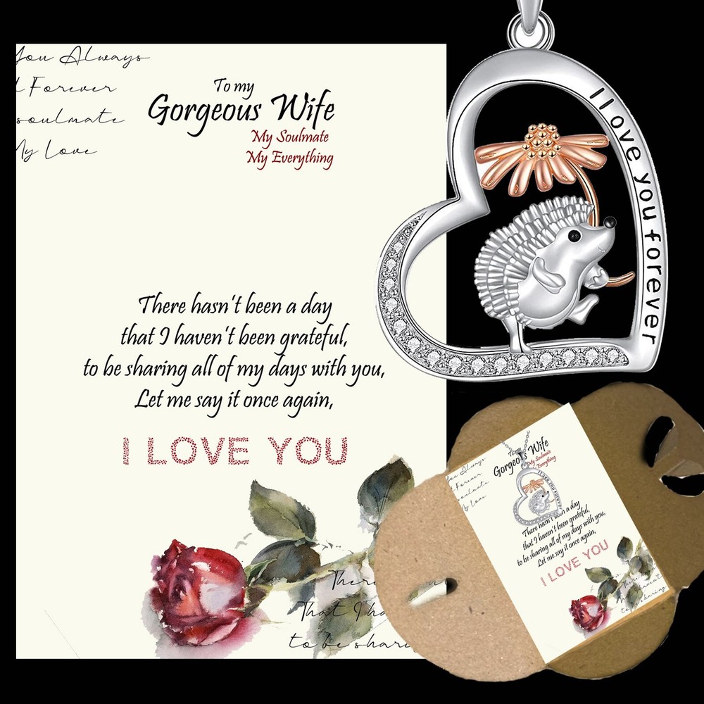 wife Gifts For her Necklace Love You Silver Gifts Jewellery Chain Birthday