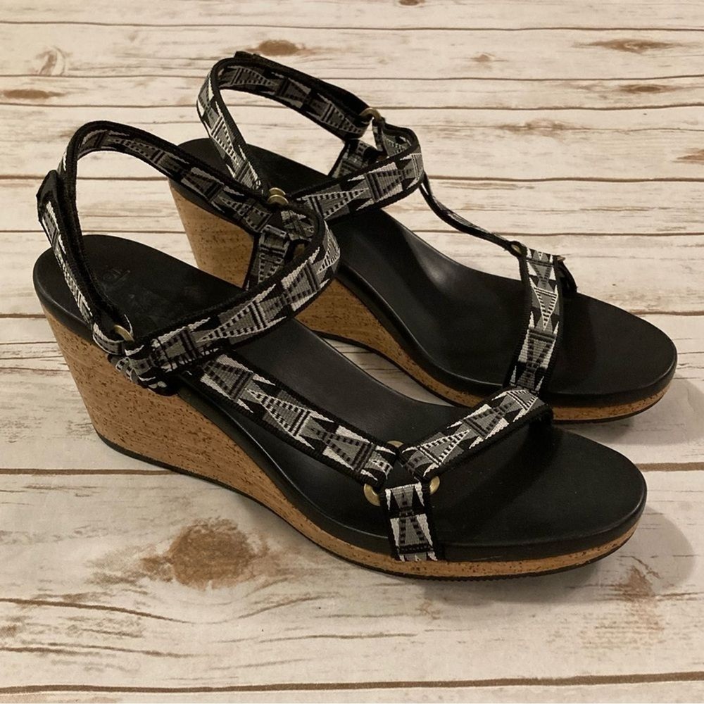 Teva Arrabelle Universal Women's Wedge Sandals Mosaic Black Size 11