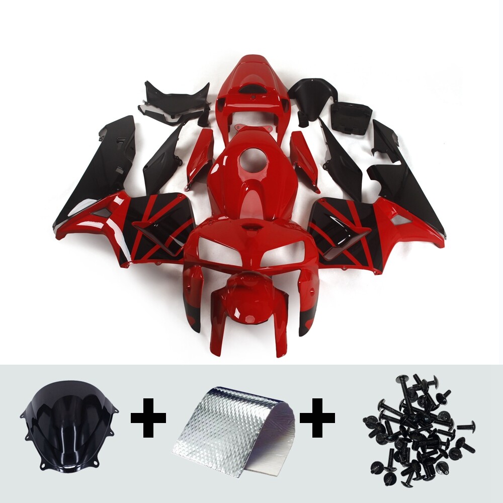 Red Black Fairing Kit for 2005 2006 Honda CBR600RR F5 05 06 Injection Bodywork