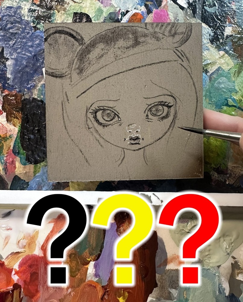 CUSTOM Jasmine Becket-Griffith ORIGINAL PAINTING big eyes fairy mouse ears art 2Jasmine Paints for YOU 3x3