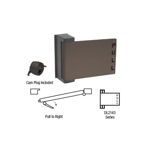 CRL Dark Bronze Universal Push-Pull Paddle Handle - Pull to Right DL2163DU