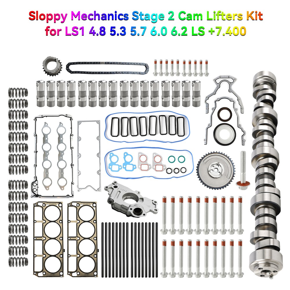 Sloppy Mechanics Stage 2 LS Cam Lifters Kit 4.8 5.3 5.7 6.0 6.2 +7400 U